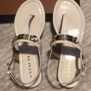 White Coach sandals